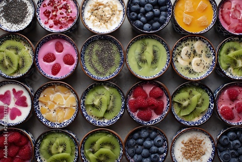 neatly organized smoothie