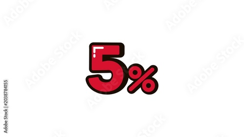 5 Percent Discount Animation 4K Video