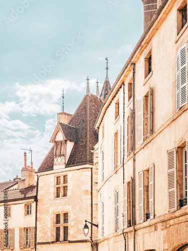 Street view of downtown Beaune, France