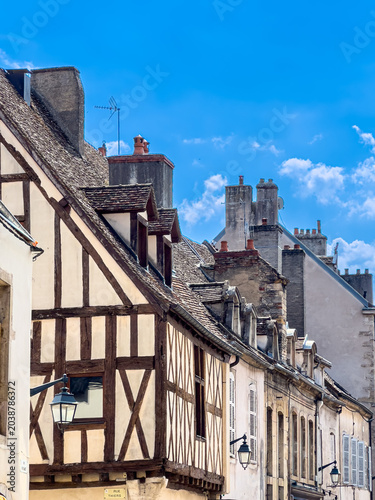 Antique building view in Beaune, France