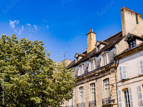 Street view of downtown Beaune, France