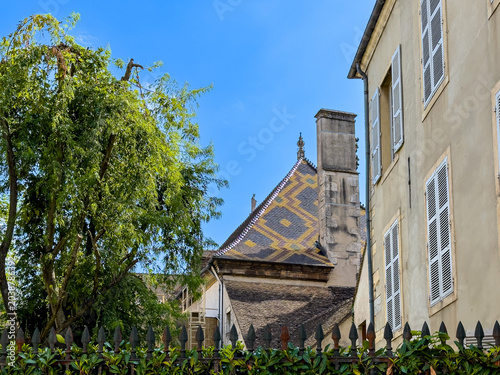 Street view of downtown Beaune, France