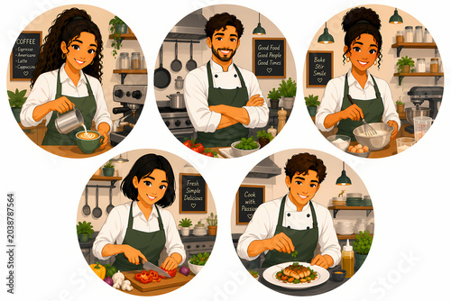 Diverse People Avatar Collection, Professional and Lifestyle Vector Style Characters