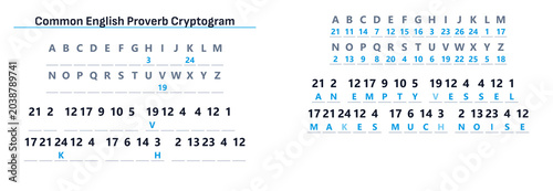 Konstfotografi Educational Cryptogram Puzzle Featuring Common English Proverb