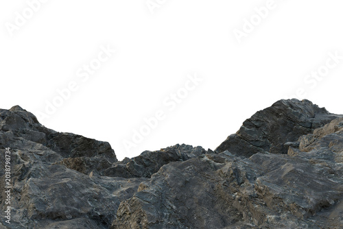 Foto rugged mountain landscape featuring sharp, textured grey rocks