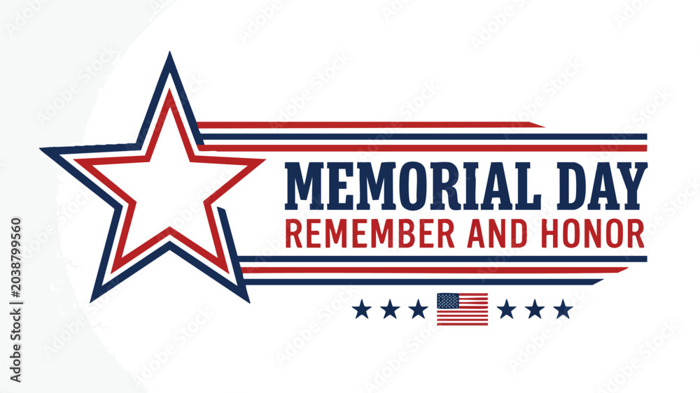 Fototapeta premium Tribute to Memorial Day, a United States holiday dedicated to honoring military personnel who died in service.
