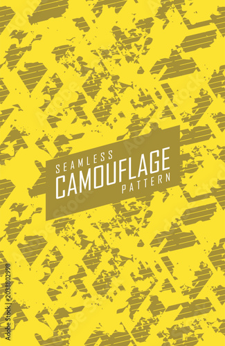 Seamless Grunge Camo Texture Pattern