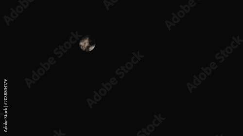 Tokyo, Japan - May 29, 2026: The moon and fast Moving clouds at night