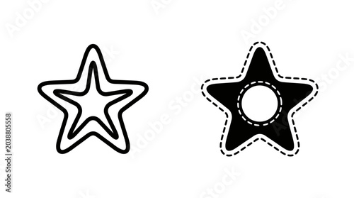 Quadro em tela Stars Presented Side View Graphic Illustration