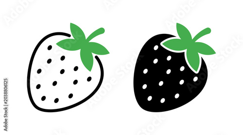 Konstfotografi Contrasting strawberries illustration