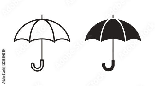 Tableau sur toile Illustrated Umbrellas Symbolize Protection