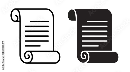Tableau sur toile Minimalist Scrolls in Duality