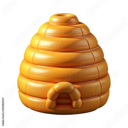 Realistic 3d high-quality png rendering of a beehive for general use transparent background