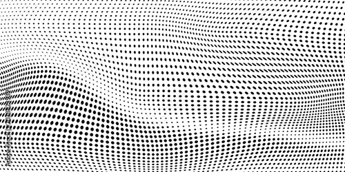 Tableau sur toile Set of halftone dots gradient pattern texture isolated on white background