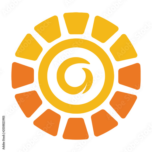 sun logo symbol icon gradient orange yellow