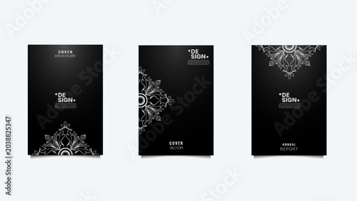 elegant black and white cover background design