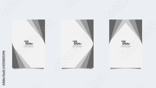 elegant grey and white cover background design