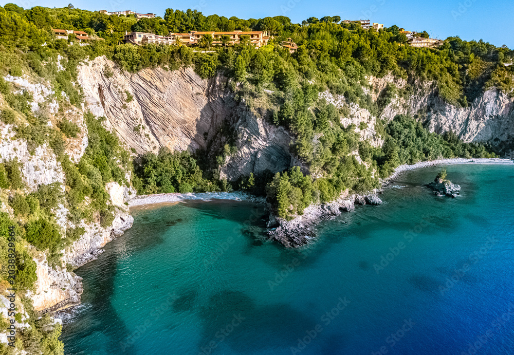 Fototapeta premium The coast near the city of Palinuro, Campania, Italy