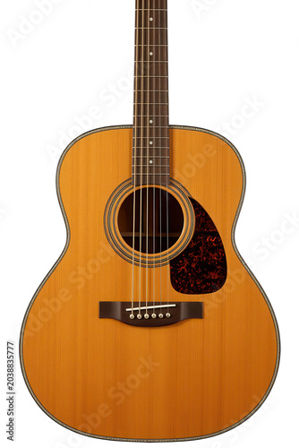 Acoustic Guitar Isolated on Transparent Background