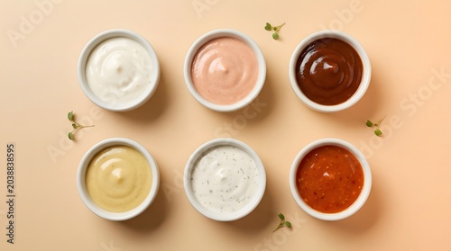 Six assorted dipping sauces