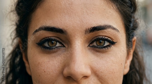 Close up portrait of woman eyes