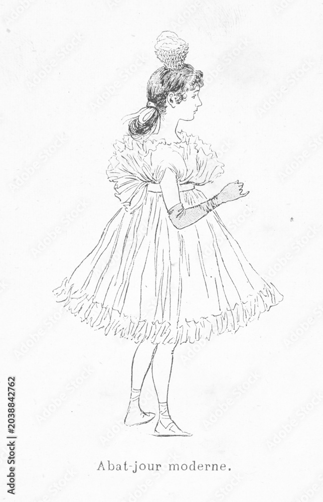 Fototapeta premium Detailed engraving, old vintage anthropomorphism illustration from 1889