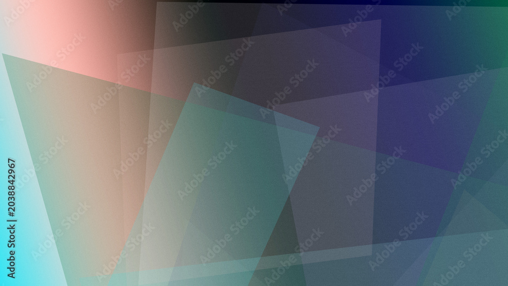 Obraz premium Layered abstract polygons in pastel teal and muted navy create an airy, modern mood, ideal for creative layouts, presentations, and website headers.