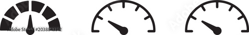Photos Speedometer icons set gauge indicators velocity measurement symbols and Speedome