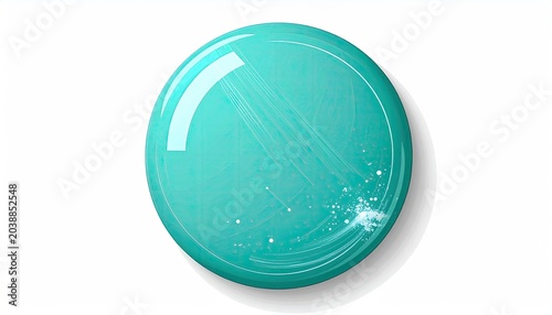 Abstract Teal Swirl Liquid Droplet Macro Shot.