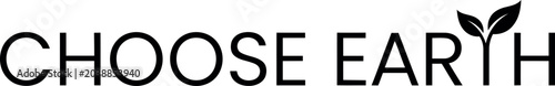 Choose Earth Logo with Leaves for Environmental and Eco-Friendly Design