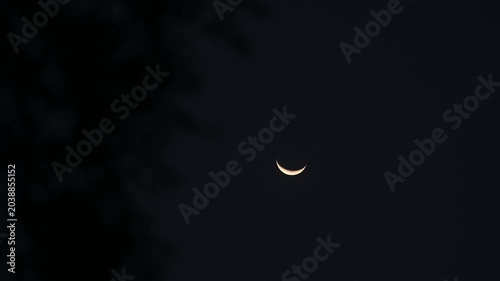 Clouds obstruct the Moon's visibility on Chand Raat (the night of moon-sighting for Eid) in most parts of India. On the day after Eid, the Waxing Crescent Phase Moon has risen in the western sky.