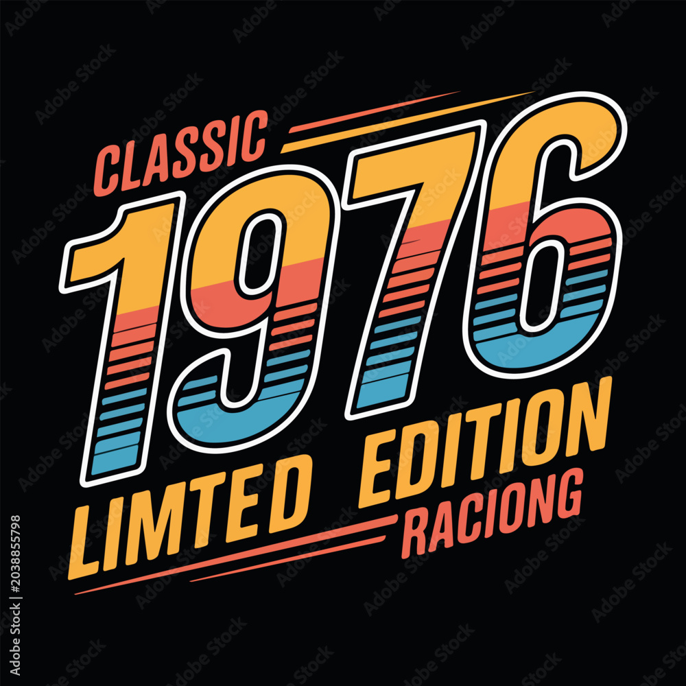Fototapeta premium Classic 1976 Limited Edition Racing Graphic vector