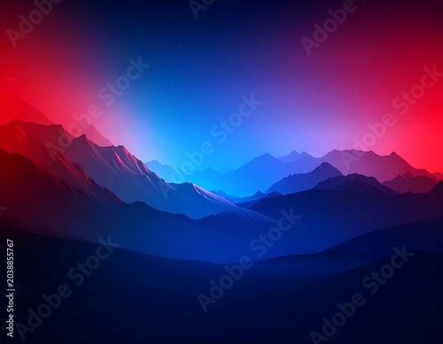 Colorful Mountain Scenery.