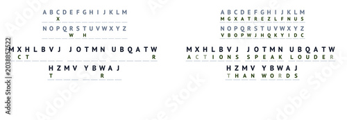 Konstfotografi Substitution cipher cryptogram puzzle with answer