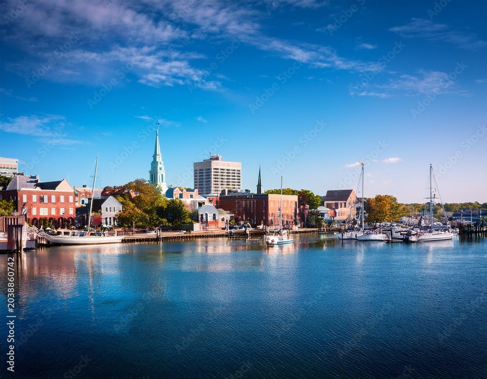 Obraz premium annapolis maryland downtown skyline with copy space