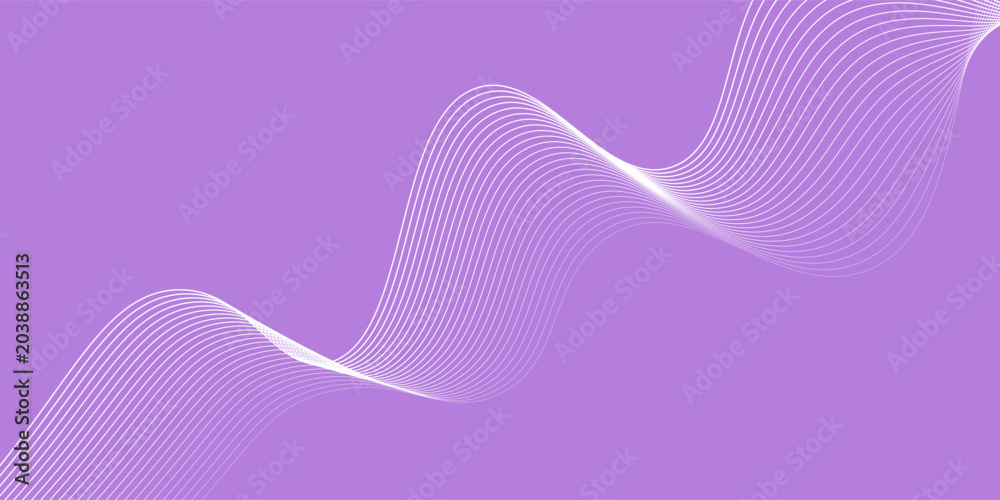 Fototapeta premium Vector purple abstract flowing wave lines vector background modern smooth curves minimal disign