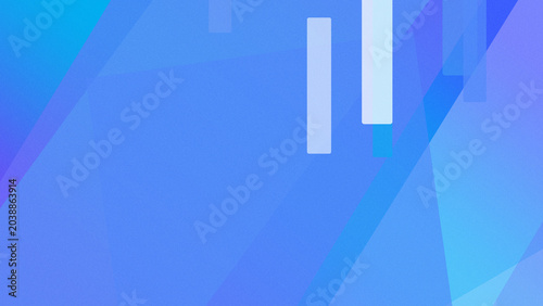 Foto Bright blue geometric abstract background with translucent vertical bars and diagonal polygons, giving a fresh tech feel with generous headline space