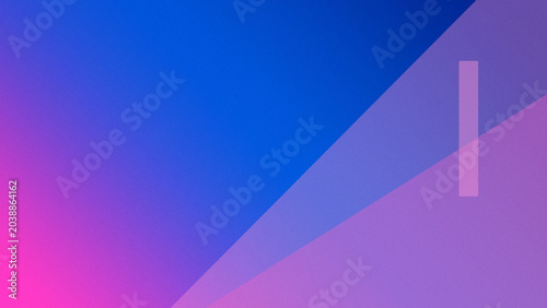 Neon geometric abstract backdrop with bold blue and magenta-violet gradients, translucent vertical bars, and diagonal polygons, ideal for tech banners.