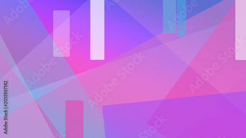 Tableau sur toile Purple abstract background with bright geometric bars and soft translucent panels, forming a futuristic tech feel with plenty of room for text