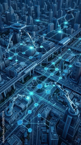 Smart City Network with Robotics and Drones