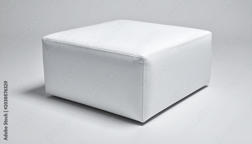 Fototapeta premium white cube on white background