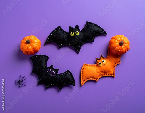 Halloween bats & pumpkins