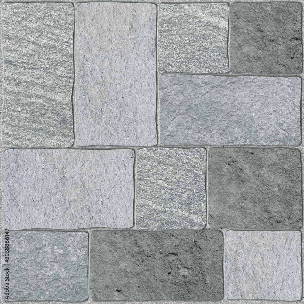 Fototapeta premium Grey stone floor tile pattern design background