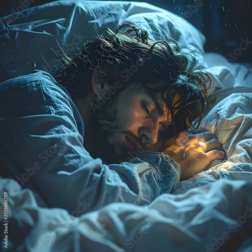 Man sleeps peacefully