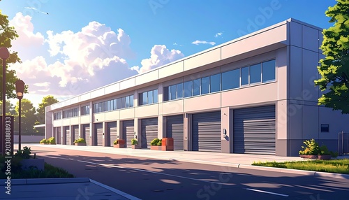 Modern storage units exterior