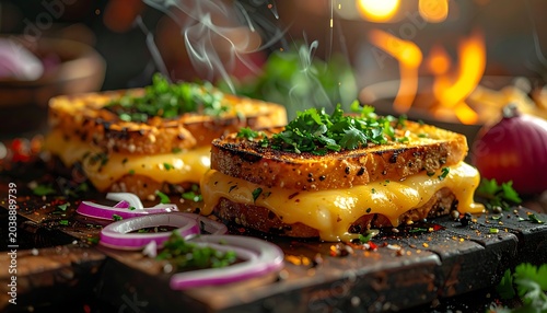 Melty grilled cheese