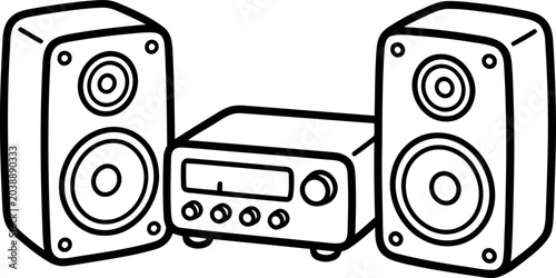 Photos Stereo System, Speakers, Amplifier, Audio Equipment, Music Playback, Sound Syste