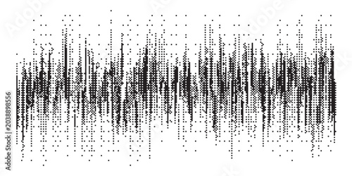 Konstfotografi Abstract black and white digital sound wave pattern.