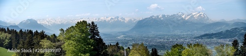 Bregenz, Österreich: Panorama des Rheintals