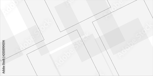 Slika na platnu Soft gray geometric background featuring overlapping translucent squares and thi